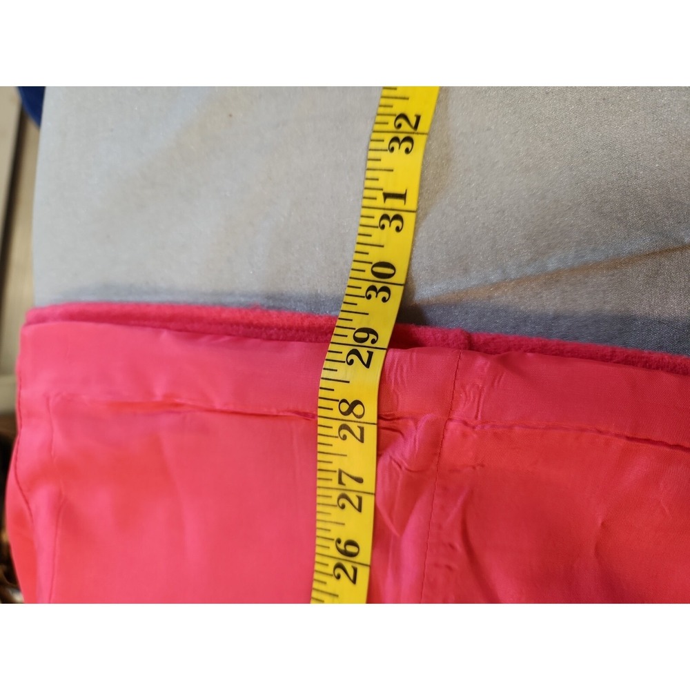 Vintage NEIMAN MARCUS Jacket Coat 100% Wool Size M Pink Lined Pocket USA - Picture 8 of 8